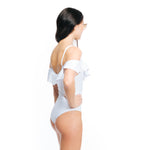 One Piece Swimsuit White Amelia | Boamar Swimwear image 3